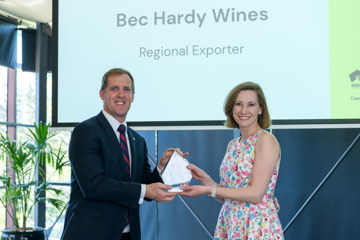 Bec Hardy Wines wins second major export award in 15 months