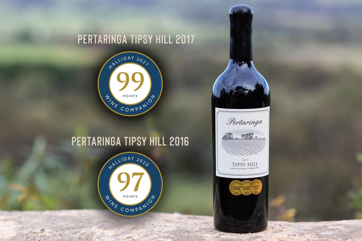 Pertaringa’s ‘Tipsy Hill’ 2017 Cabernet Sauvignon awarded 99 points from James Halliday